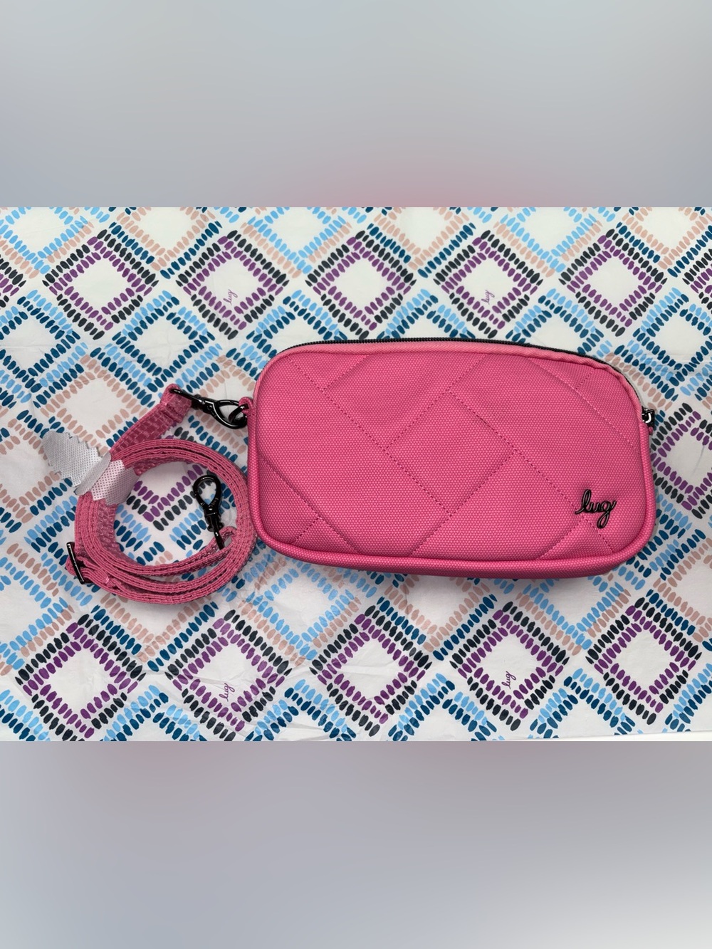 NWOT Lug PINK TOURMALINE COUPE XL Matte Luxe Crossbody Bag with Strap